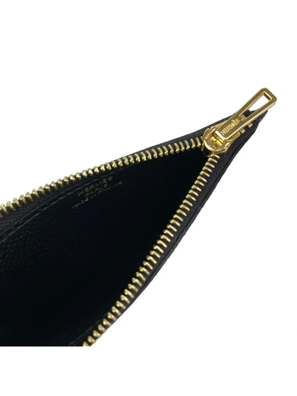 Hermes Wallet Constance Slim Black Gold